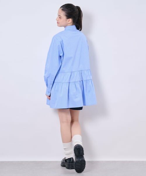 POM PONETTE AMI / ポンポネット アミ ミニ丈・ひざ丈ワンピース | 【AMI】ミニ裏毛ベスト×ペプラムシャツワンピースセット | 詳細17