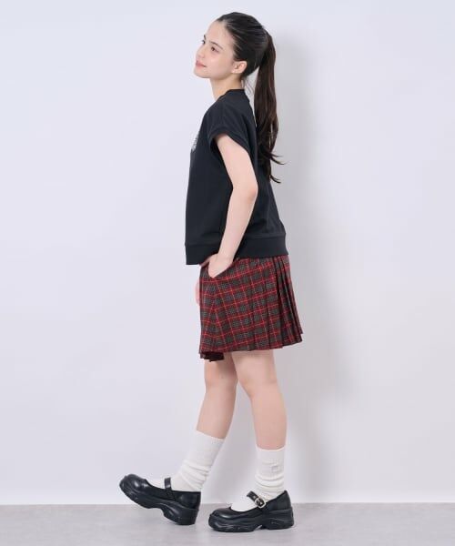 POM PONETTE AMI / ポンポネット アミ ミニ丈・ひざ丈ワンピース | 【AMI】ミニ裏毛ベスト×ペプラムシャツワンピースセット | 詳細22