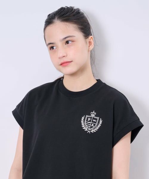 POM PONETTE AMI / ポンポネット アミ ミニ丈・ひざ丈ワンピース | 【AMI】ミニ裏毛ベスト×ペプラムシャツワンピースセット | 詳細23