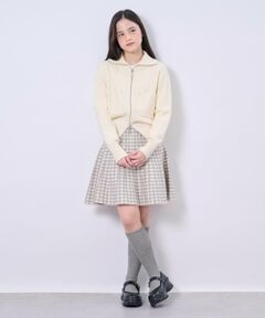 POM PONETTE AMI / ポンポネット アミ ショート・ハーフ・半端丈パンツ | 【AMI】ダブルジップニットカーデ×チェックマーメイドスカート