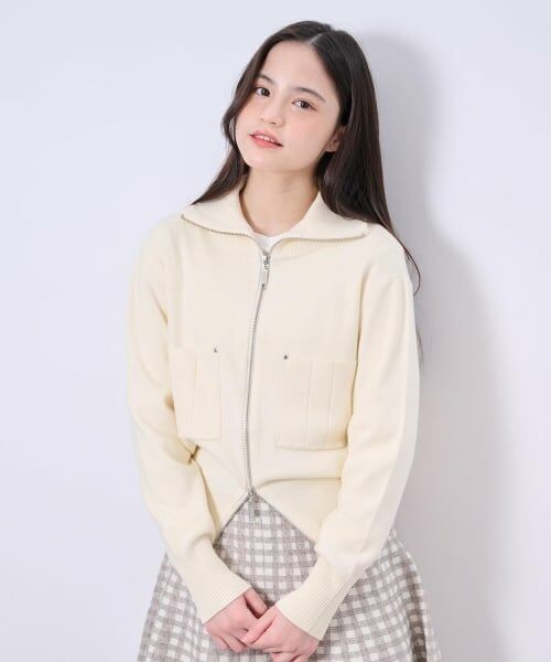 POM PONETTE AMI / ポンポネット アミ ショート・ハーフ・半端丈パンツ | 【AMI】ダブルジップニットカーデ×チェックマーメイドスカート | 詳細18