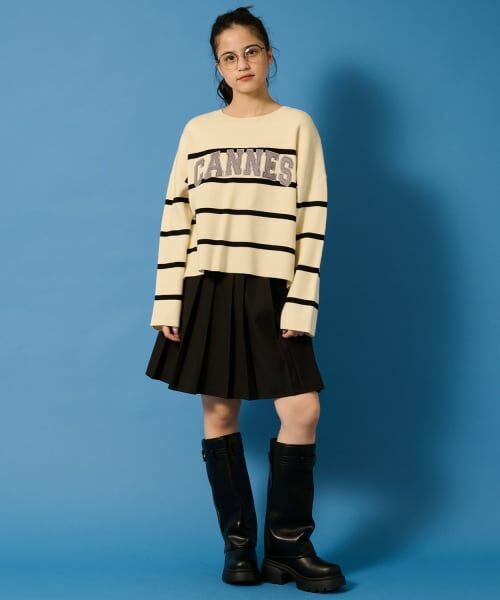 POM PONETTE AMI / ポンポネット アミ ショート・ハーフ・半端丈パンツ | 【AMI】ランダムプリーツスカパン | 詳細20