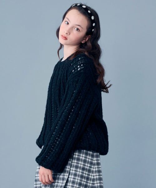 POM PONETTE AMI / ポンポネット アミ ニット・セーター | 【AMI】透かし編みニットプルオーバー×Tシャツセット | 詳細16