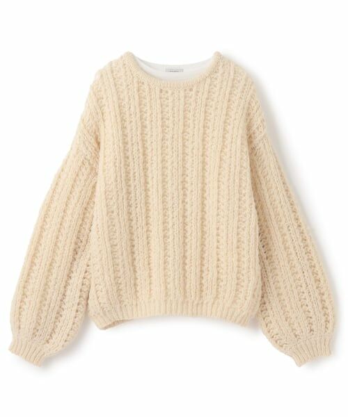 POM PONETTE AMI / ポンポネット アミ ニット・セーター | 【AMI】透かし編みニットプルオーバー×Tシャツセット | 詳細9