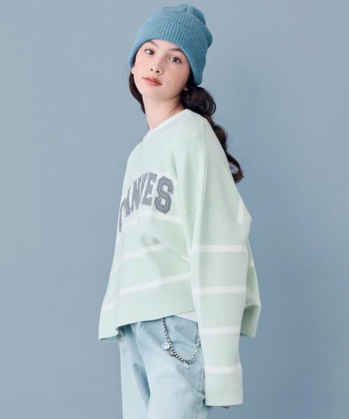 POM PONETTE AMI / ポンポネット アミ ニット・セーター | 【AMI】ボーダーフェルトロゴニット | 詳細11