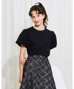 POM PONETTE AMI / ポンポネット アミ Tシャツ | 【AMI】接触冷感チェックバルーンスリーブTシャツ