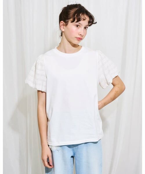 POM PONETTE AMI / ポンポネット アミ Tシャツ | 【AMI】接触冷感チェックバルーンスリーブTシャツ | 詳細12