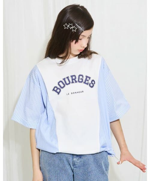 POM PONETTE AMI / ポンポネット アミ Tシャツ | 【AMI】異素材切替ロゴTシャツ | 詳細15