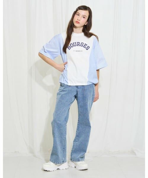 POM PONETTE AMI / ポンポネット アミ Tシャツ | 【AMI】異素材切替ロゴTシャツ | 詳細16