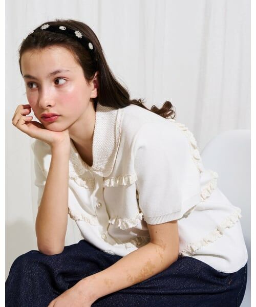 POM PONETTE AMI / ポンポネット アミ カーディガン・ボレロ | 【AMI】レースカーディガン | 詳細10