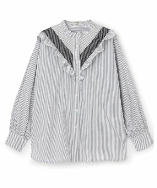 POM PONETTE AMI / ポンポネット アミ シャツ・ブラウス | 【AMI】クレイジースタンドカラーブラウス（黒）