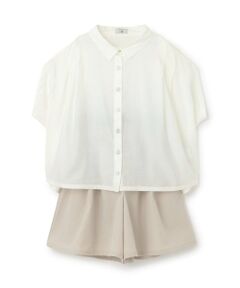 POM PONETTE AMI / ポンポネット アミ シャツ・ブラウス | 【AMI】ショルダータックフレンチブラウスセットアップ