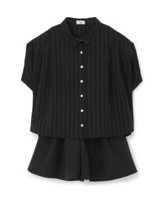 POM PONETTE AMI / ポンポネット アミ シャツ・ブラウス | 【AMI】ショルダータックフレンチブラウスセットアップ