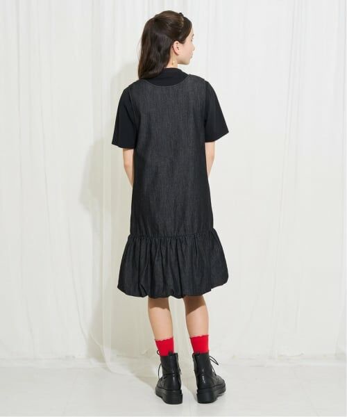POM PONETTE AMI / ポンポネット アミ ミニ丈・ひざ丈ワンピース | 【AMI】【接触冷感】デニムバルーンジャンスカインナーセット | 詳細13