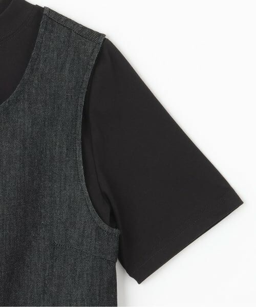 POM PONETTE AMI / ポンポネット アミ ミニ丈・ひざ丈ワンピース | 【AMI】【接触冷感】デニムバルーンジャンスカインナーセット | 詳細4