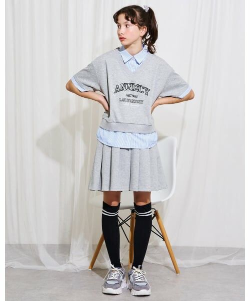 POM PONETTE AMI / ポンポネット アミ Tシャツ | 【AMI】レイヤード風セットアップ（グレー）