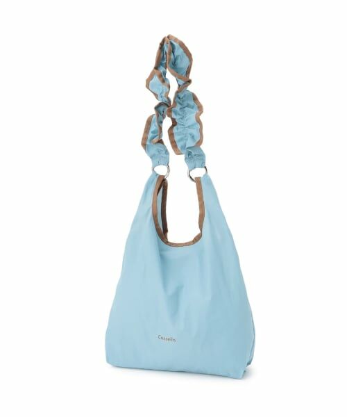POM PONETTE AMI / ポンポネット アミ トートバッグ | 【キャセリーニ】フリルエコバッグ（ブルー）