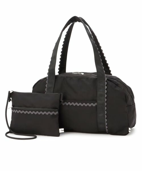 POM PONETTE AMI / ポンポネット アミ ボストンバッグ | 【キャセリーニ】トラベルバッグ（黒）