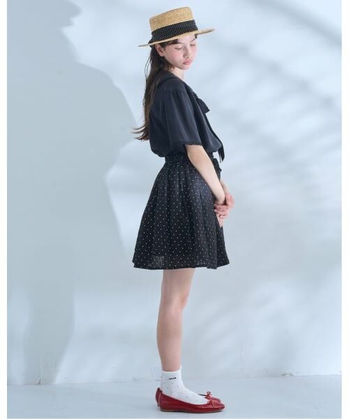POM PONETTE AMI / ポンポネット アミ ミニ・ひざ丈スカート | 【AMI】ドットスカート×【接触冷感】インナーパンツセット | 詳細17