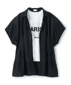 POM PONETTE AMI / ポンポネット アミ シャツ・ブラウス | 【AMI】タックシャツ×【接触冷感】インナーTシャツセット