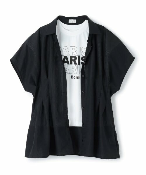 POM PONETTE AMI / ポンポネット アミ シャツ・ブラウス | 【AMI】タックシャツ×【接触冷感】インナーTシャツセット | 詳細15