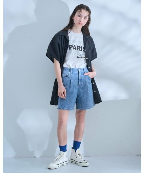 POM PONETTE AMI / ポンポネット アミ シャツ・ブラウス | 【AMI】タックシャツ×【接触冷感】インナーTシャツセット | 詳細17
