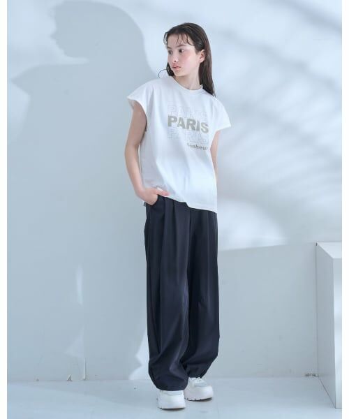 POM PONETTE AMI / ポンポネット アミ シャツ・ブラウス | 【AMI】タックシャツ×【接触冷感】インナーTシャツセット | 詳細21