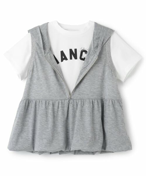 POM PONETTE AMI / ポンポネット アミ パーカー | 【AMI】【接触冷感】バルーンパーカ×Tシャツセット(トップ グレー)