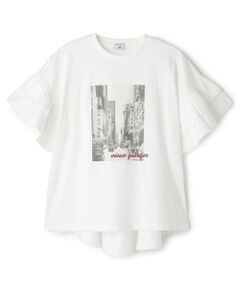 POM PONETTE AMI / ポンポネット アミ その他トップス | 【AMI】ラッフルスリーブ転写チュニック