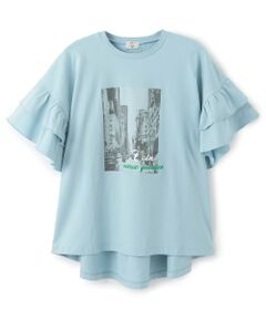 【AMI】ラッフルスリーブ転写チュニック