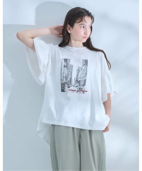 POM PONETTE AMI / ポンポネット アミ その他トップス | 【AMI】ラッフルスリーブ転写チュニック | 詳細12