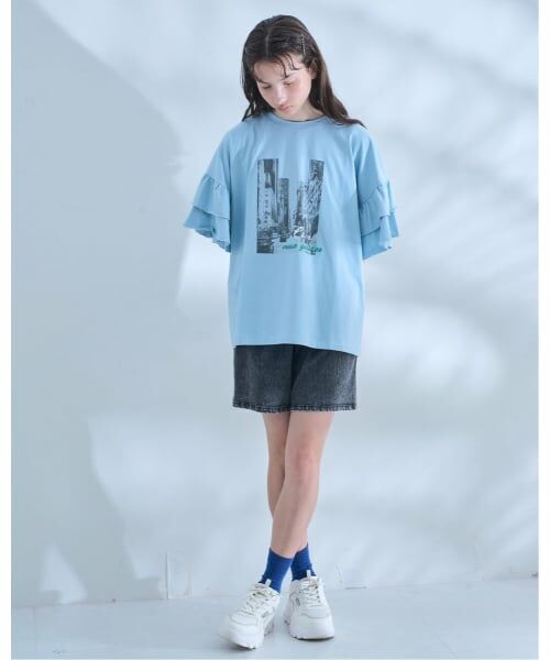 POM PONETTE AMI / ポンポネット アミ その他トップス | 【AMI】ラッフルスリーブ転写チュニック | 詳細18