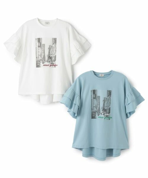 POM PONETTE AMI / ポンポネット アミ その他トップス | 【AMI】ラッフルスリーブ転写チュニック | 詳細9
