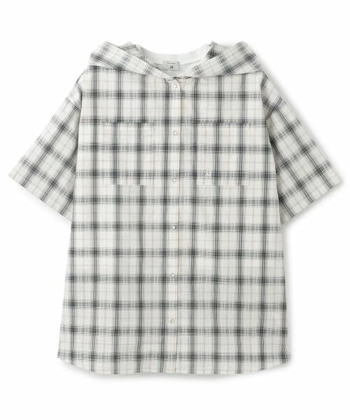 POM PONETTE AMI / ポンポネット アミ シャツ・ブラウス | 【AMI】半袖フードシャツ×Tシャツセット（アイボリー）