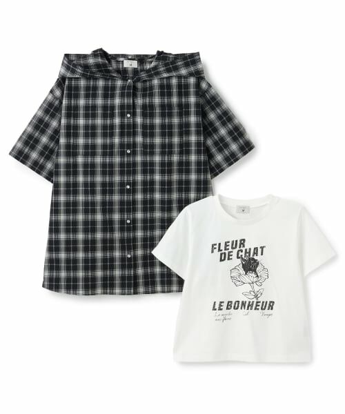 POM PONETTE AMI / ポンポネット アミ シャツ・ブラウス | 【AMI】半袖フードシャツ×Tシャツセット | 詳細2