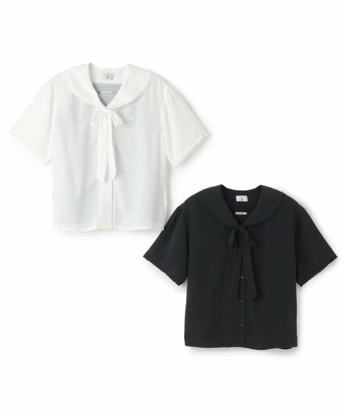 POM PONETTE AMI / ポンポネット アミ シャツ・ブラウス | 【AMI】レース使いブラウス×【接触冷感】キャミソールセット | 詳細13