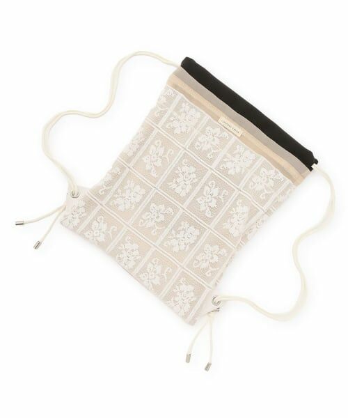 POM PONETTE AMI / ポンポネット アミ リュック・バックパック | 【キャセリーニ】レイヤードレースナップザック（白）