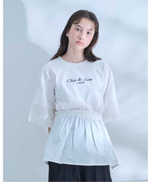POM PONETTE AMI / ポンポネット アミ Tシャツ | 【AMI】ペプラムプルオーバー（オフ ホワイト）