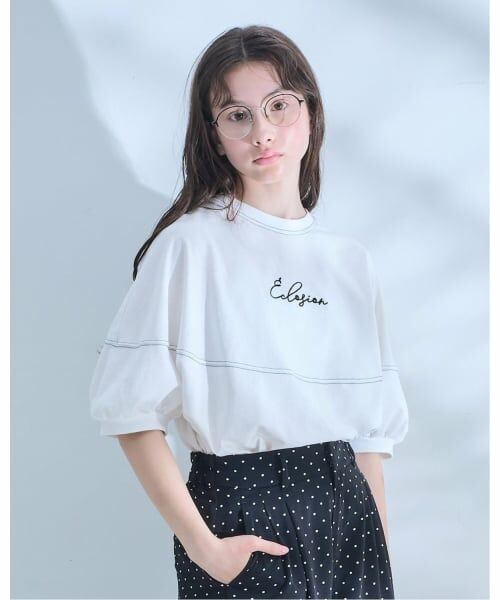 POM PONETTE AMI / ポンポネット アミ Tシャツ | 【AMI】半袖バルーンプルオーバー（オフ ホワイト）