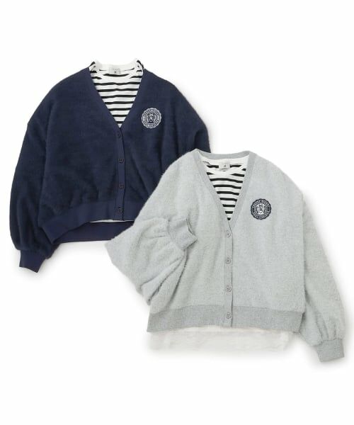 POM PONETTE AMI / ポンポネット アミ カーディガン・ボレロ | 【AMI】裏シャギーカーディガン×裾レースTシャツ | 詳細15
