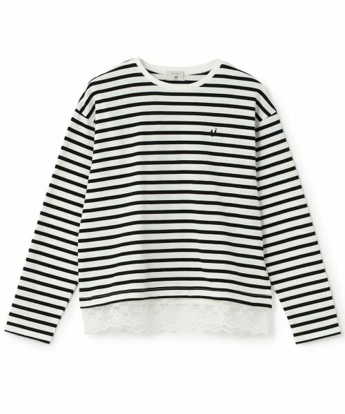 POM PONETTE AMI / ポンポネット アミ カーディガン・ボレロ | 【AMI】裏シャギーカーディガン×裾レースTシャツ | 詳細7