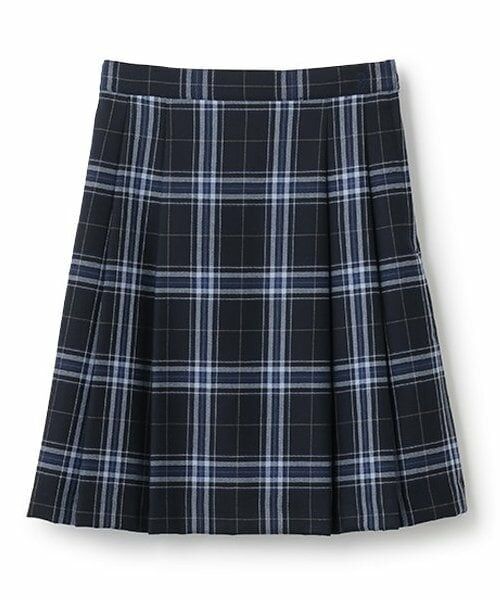 pom ponette junior / ポンポネット ジュニア ミニ・ひざ丈スカート | *サイドプリーツチェックスカート(ロイヤル ブルー)