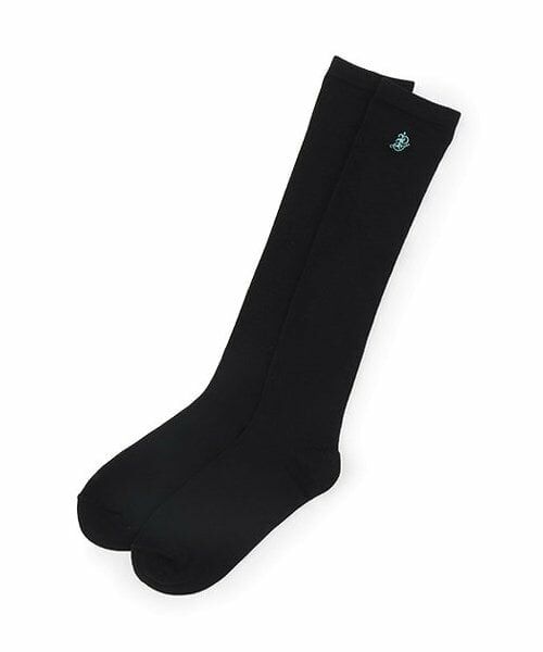 pom ponette junior / ポンポネット ジュニア スーツ | ＊ワンポイント刺しゅうハイソックス（エメラルド グリーン）