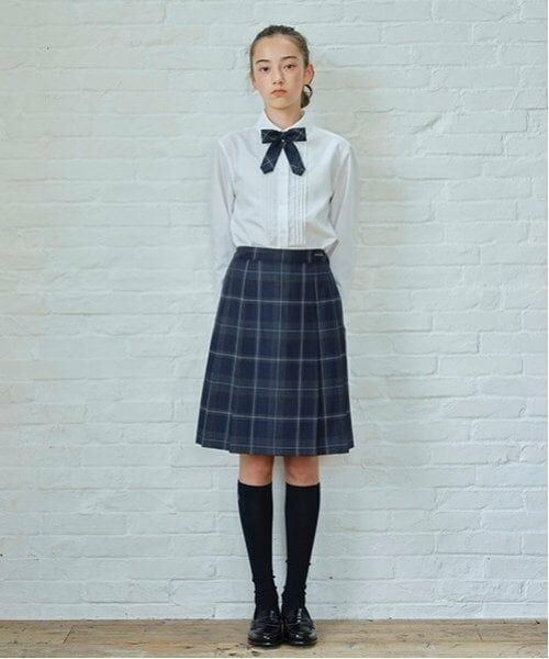 pom ponette junior / ポンポネット ジュニア ミニ・ひざ丈スカート | *サイドプリーツウールチェックスカート | 詳細12