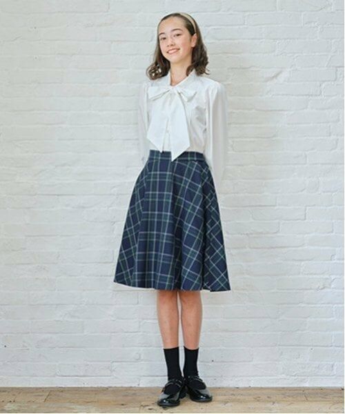 pom ponette junior / ポンポネット ジュニア ミニ・ひざ丈スカート | *チェックフレアスカート | 詳細13