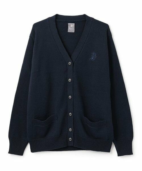 pom ponette junior / ポンポネット ジュニア カーディガン・ボレロ | *Vネックカーディガン（紺）