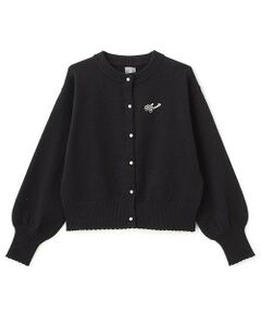 pom ponette junior / ポンポネット ジュニア カーディガン・ボレロ | *パフスリーブニットカーディガン