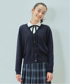 pom ponette junior / ポンポネット ジュニア カーディガン・ボレロ | *Vネックウールカーディガン