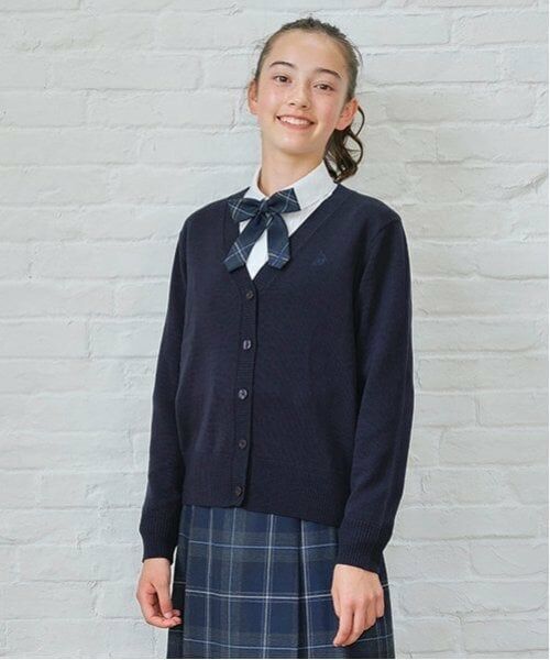 pom ponette junior / ポンポネット ジュニア カーディガン・ボレロ | *Vネックウールカーディガン | 詳細1