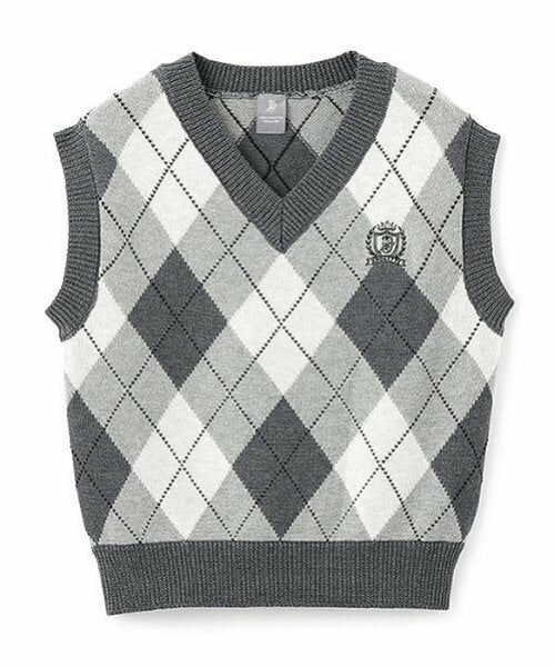 pom ponette junior / ポンポネット ジュニア カーディガン・ボレロ | *アーガイルニットベスト | 詳細3